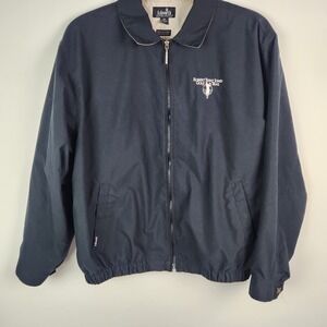 Ashworth Weather Mens  Black Golf Jacket  Size L Robert  Trent Jones Logo